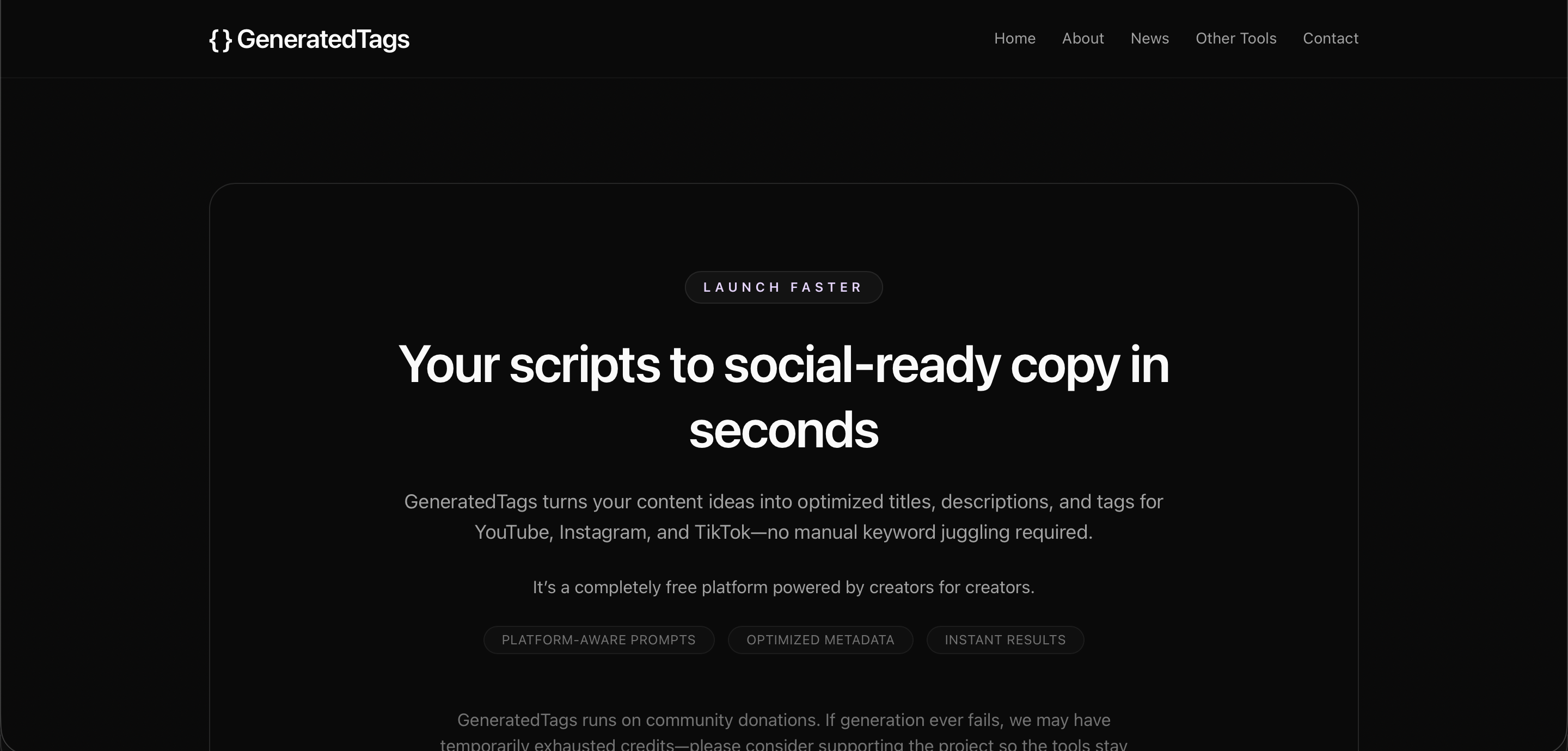 GeneratedTags - AI SEO Metadata Assistant